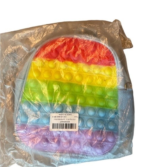 Backpack and Push Pop Kids Toy Bubble Special Needs  Fidget Autism - Picture 2 of 5